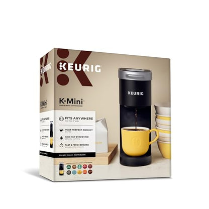 Keurig K-Mini Single Serve K-Cup Pod Coffee Maker, 6 to 12oz Brew size, with Cord Storage, Perfect for Small Spaces, Black