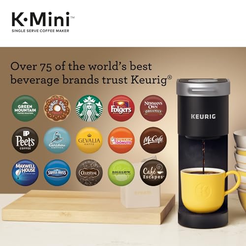 Keurig K-Mini Single Serve K-Cup Pod Coffee Maker, 6 to 12oz Brew size, with Cord Storage, Perfect for Small Spaces, Black